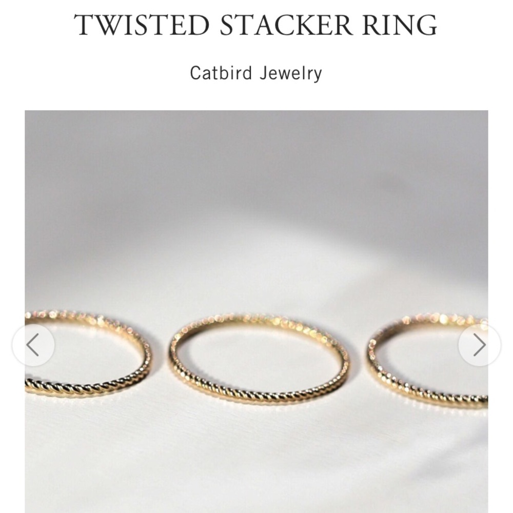 Catbird twisted stacking ring